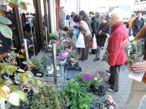 出世不動通り　植木市